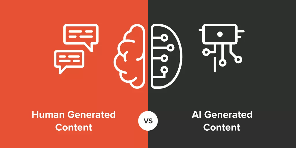 ai generated content vs human writing examples