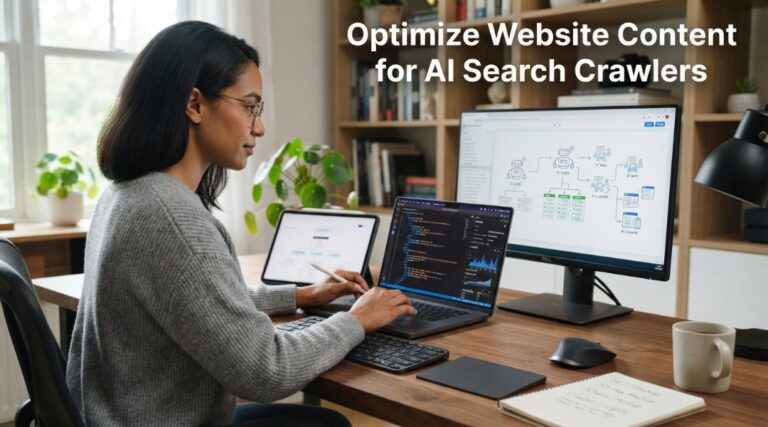 how to optimize website content for ai search crawlers