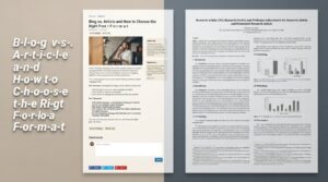 Blog vs. Article