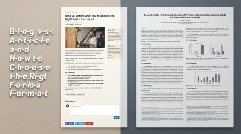 Blog vs. Article